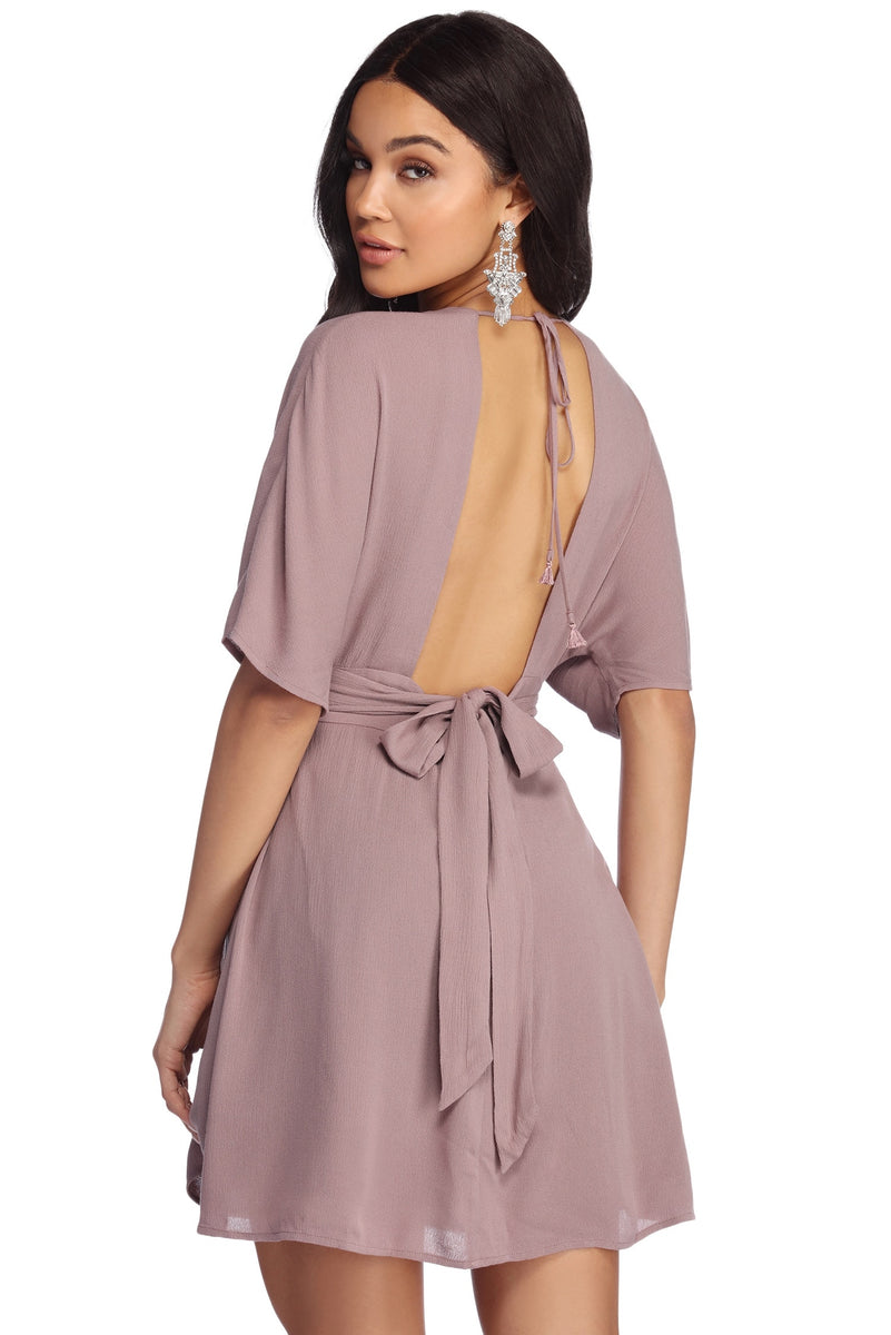 Buttoned skater dress main image 1