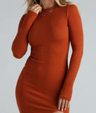 Another Day Long Sleeve Sweater Midi Dress creates spring wedding guest dress with stylish details, the perfect midi dress for graduation, or for a cocktail party look in the latest midi-length trends for 2024!