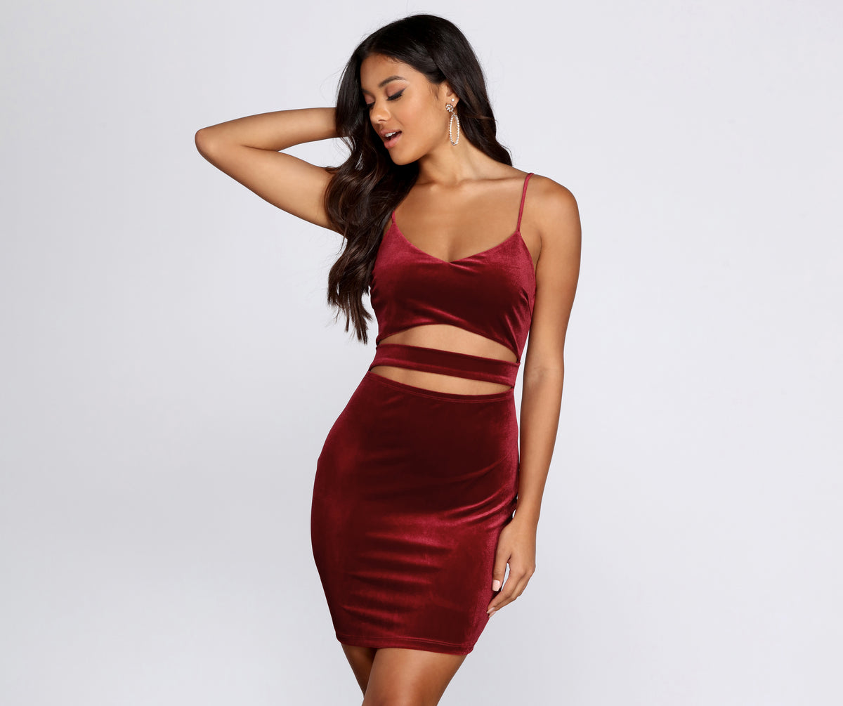 Visions Of Velvet Mini Dress | Windsor