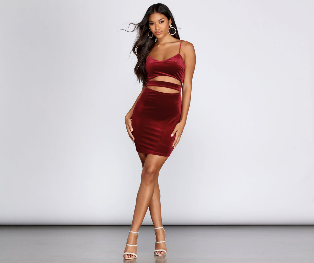 Visions Of Velvet Mini Dress | Windsor