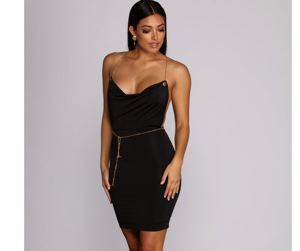 Gilded in Gold Chain Dress | Windsor Gilded in Gold Chain Dress | Windsor