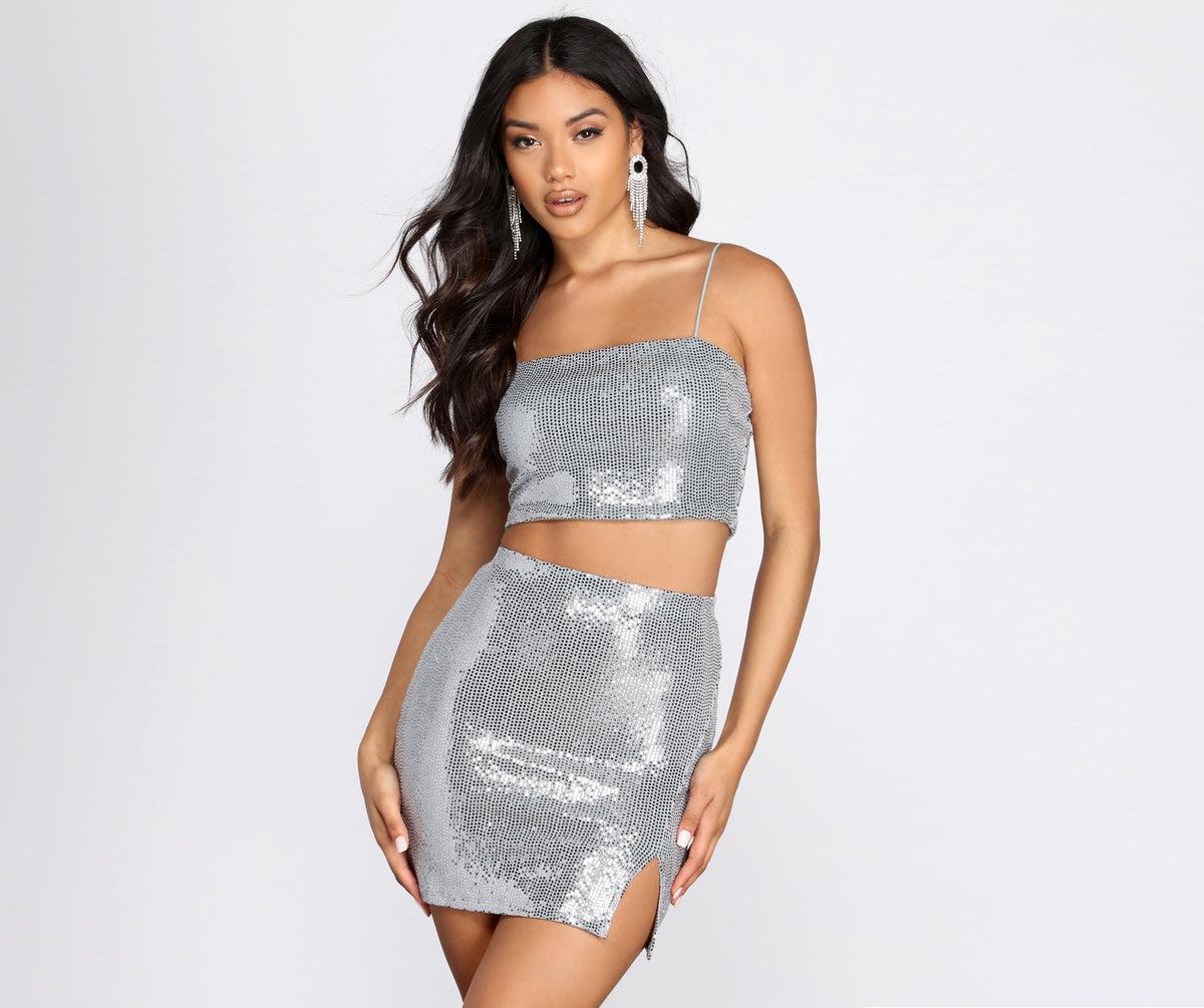 sequin crop top dress Nookie - Smoke Show