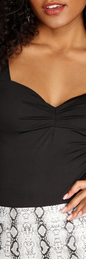 With fun and flirty details, Chic And Cinched Bodysuit shows off your unique style for a trendy outfit for the summer season!