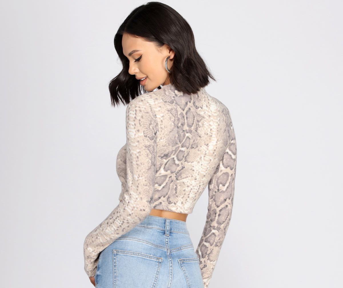 •SUNSHINE SNAKES• organic cotton cropped top (USA)