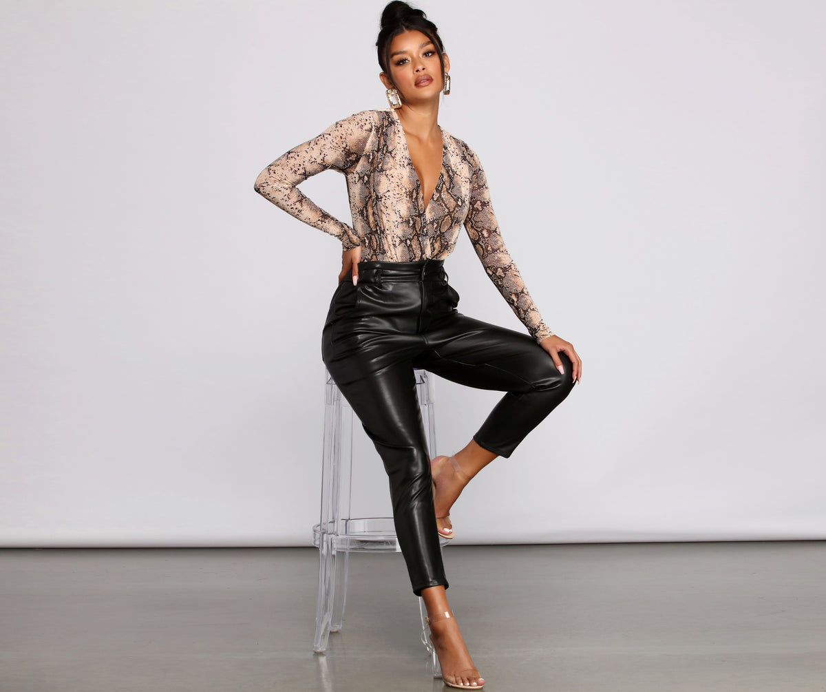 Stylish Vixen Snake Print Bodysuit | Windsor