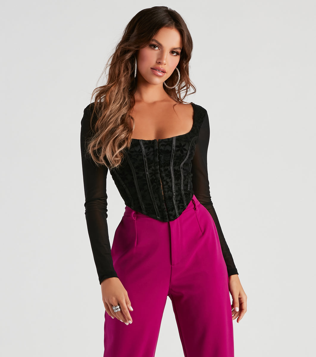 Chic Majesty Floral Lace Bustier & Windsor