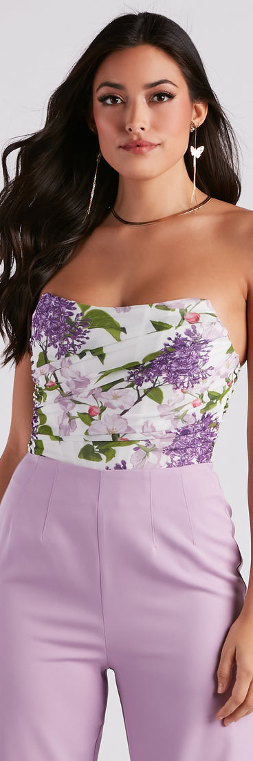 With fun and flirty details, Pretty As Can Be Floral Bustier shows off your unique style for a trendy outfit for the summer season!