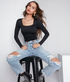 With fun and flirty details, the Smooth Cutie Scoop Neck Lace Trim Crop Top shows off your unique style for a trendy outfit for summer!
