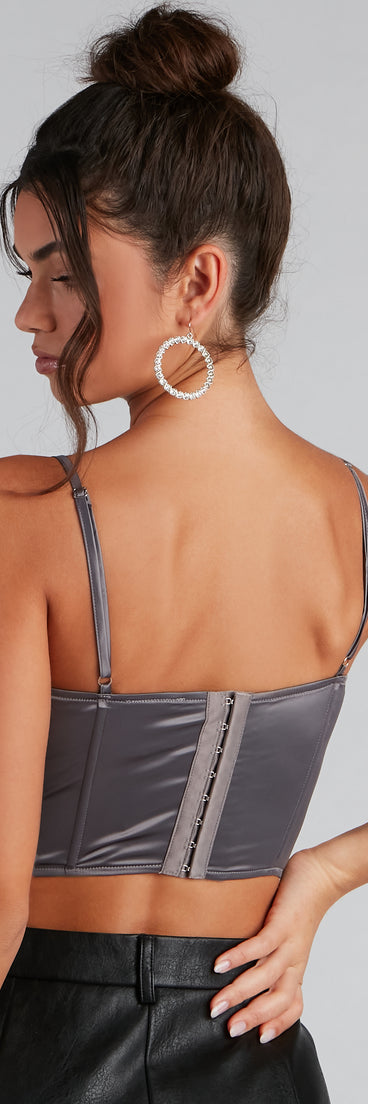 With fun and flirty details, Sleek And Fab Satin Crop Top shows off your unique style for a trendy outfit for the summer season!