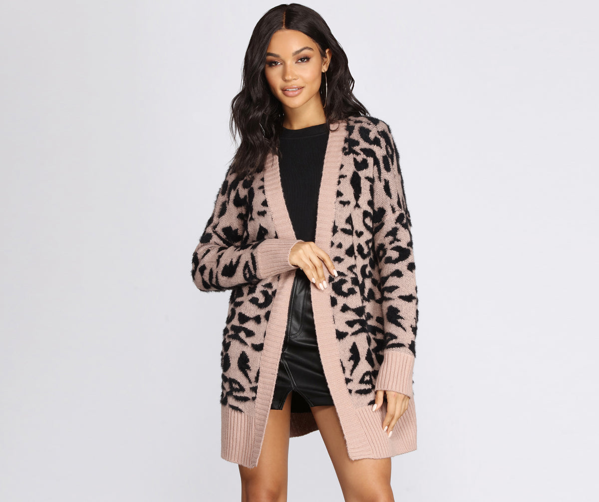 トップス Fake As Flowers Bobby Leopard Cardigan Purrfect Style Leopard Print Cardigan | Windsor