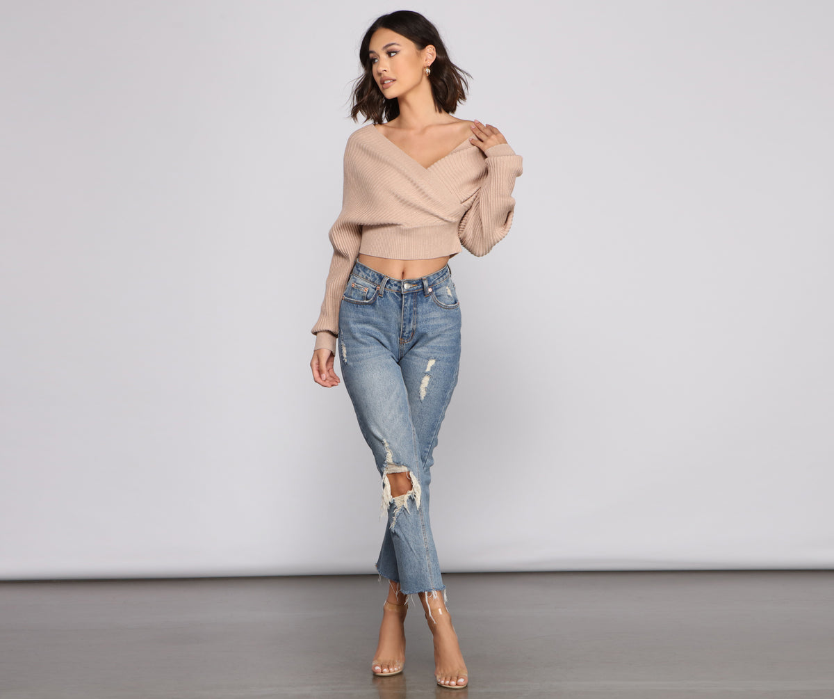 Glitter And Gleam Ribbed Knit Sweater Windsor