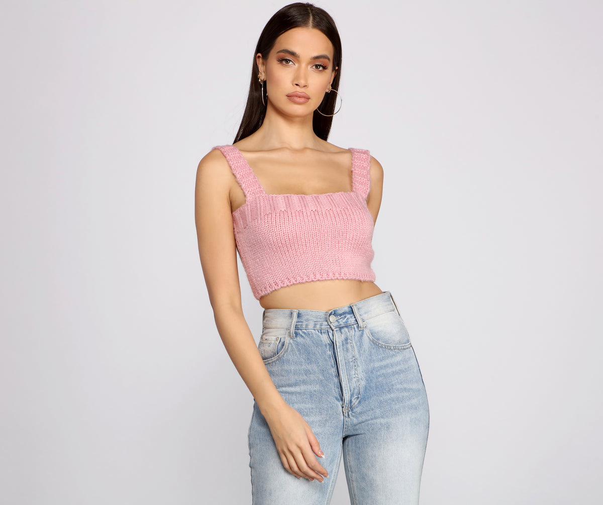 Cute And Chic Sweater Knit Crop Top | Windsor