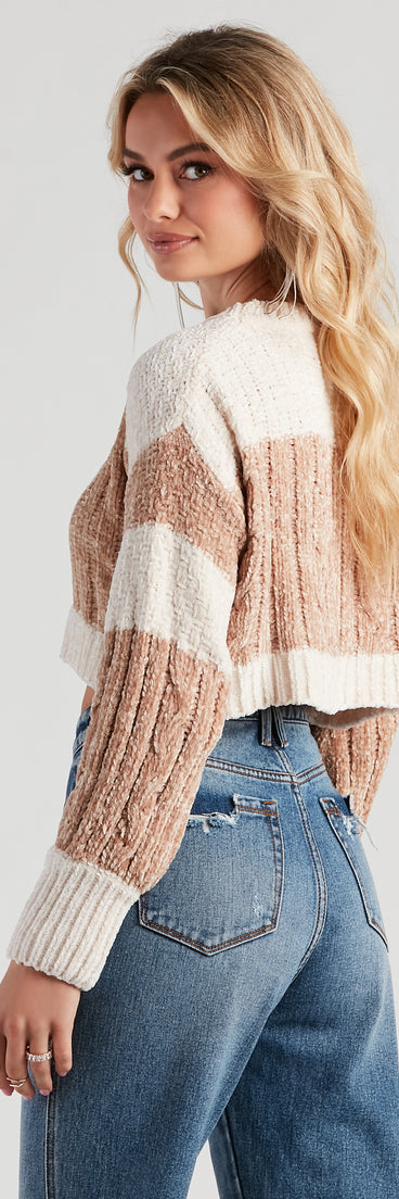With fun and flirty details, Style Knit Right Chenille Sweater shows off your unique style for a trendy outfit for the summer season!