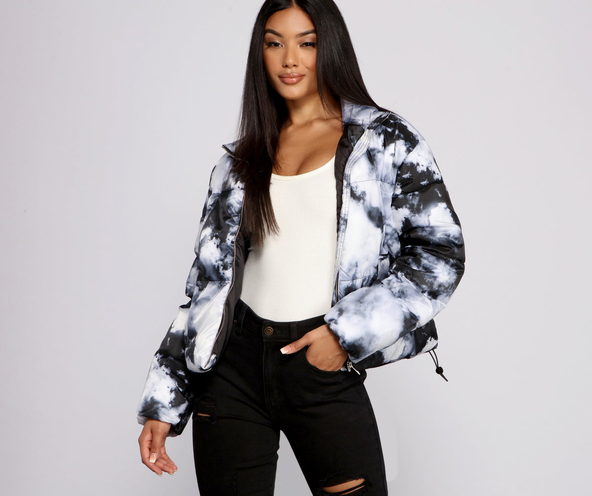Totally Chill Tie Dye Puffer Jacket Windsor