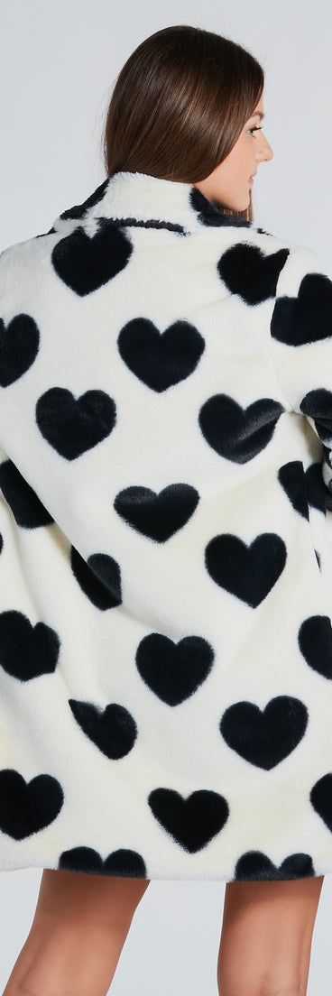 Lovestruck Faux Fur Heart Coat