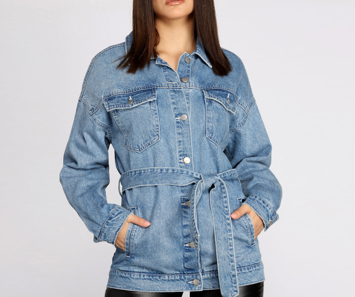 Classic Belted Denim Jacket | Windsor