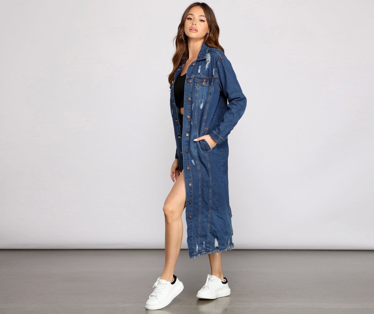 DHgate.com:Denim Jacket for Women with Faux Fur Collar