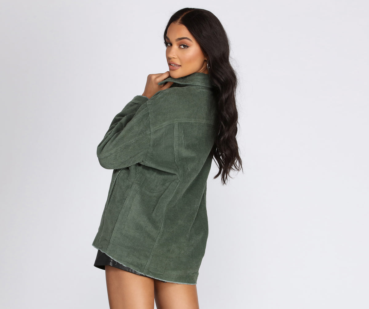 Over-Sized Boyfriend Corduroy Jacket | Windsor