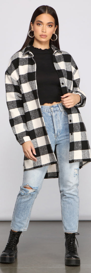 With fun and flirty details, Bet On It Oversized Plaid Shacket shows off your unique style for a trendy outfit for the summer season!