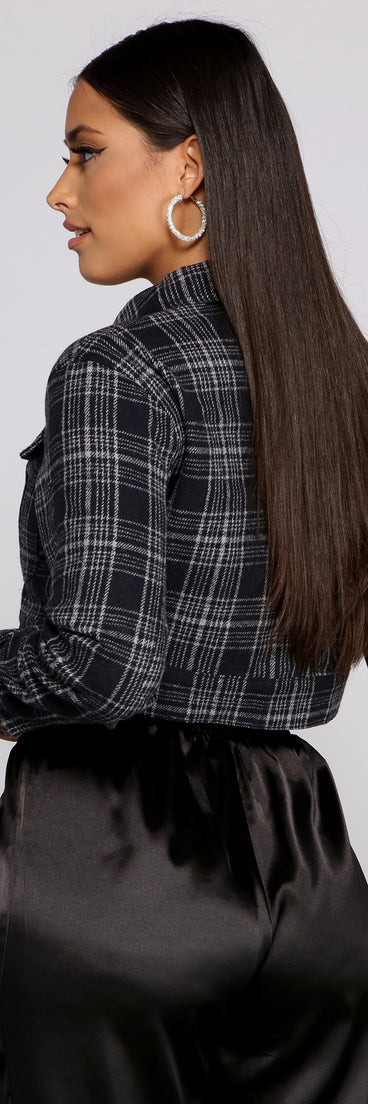 All About The Plaid Cropped Jacket helps create the best summer outfit for a look that slays at any event or occasion!