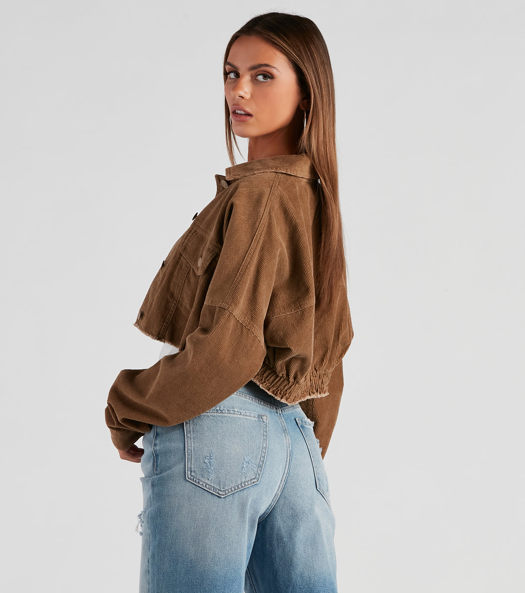 ella_selectshop　corduroy ribbon pullover Women's Soft Stretch Corduroy Pullover, Half-Zip