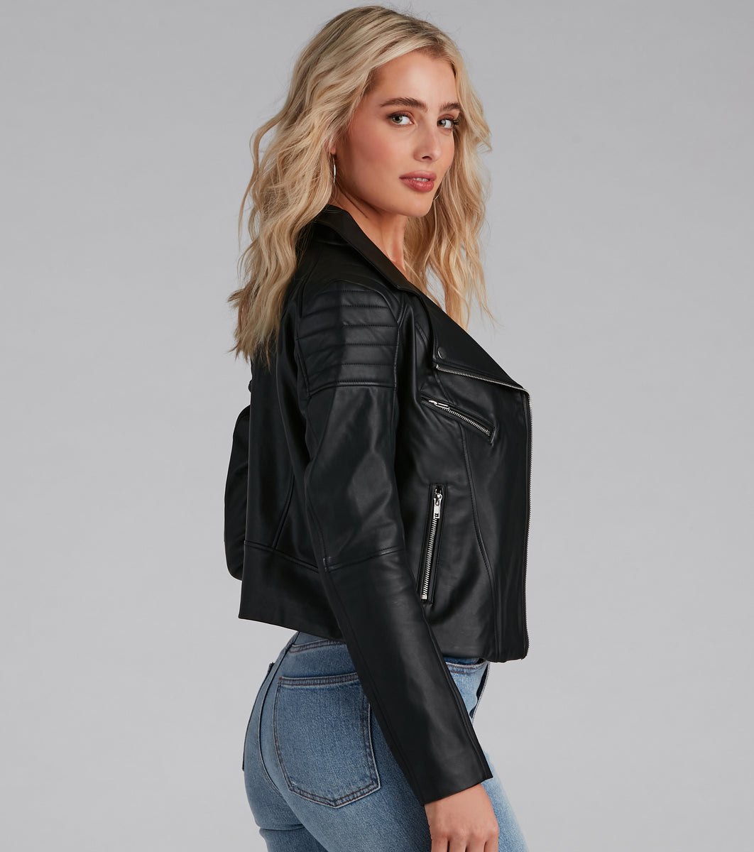 The Getaway Black Faux Leather Quilted Fanny Pack