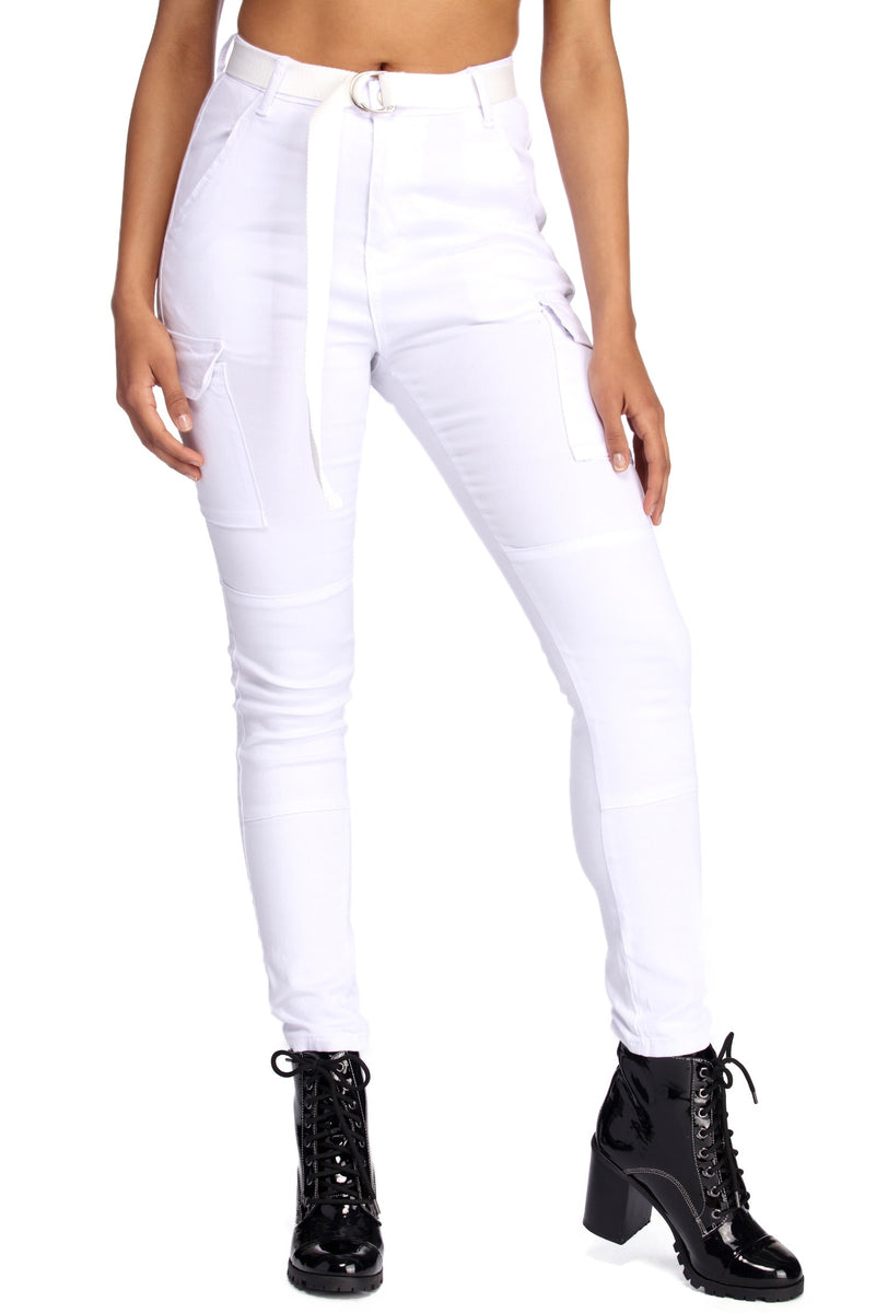 Belted Skinny Cargo Pants | Windsor