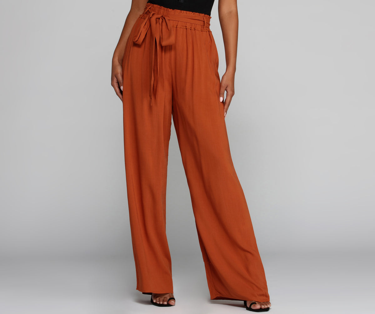 パンツ BARROW Woman Pants Orange S4BWWOSH106 256 Women's Corduroy Wide-Leg Pants - Umber | Timberland US