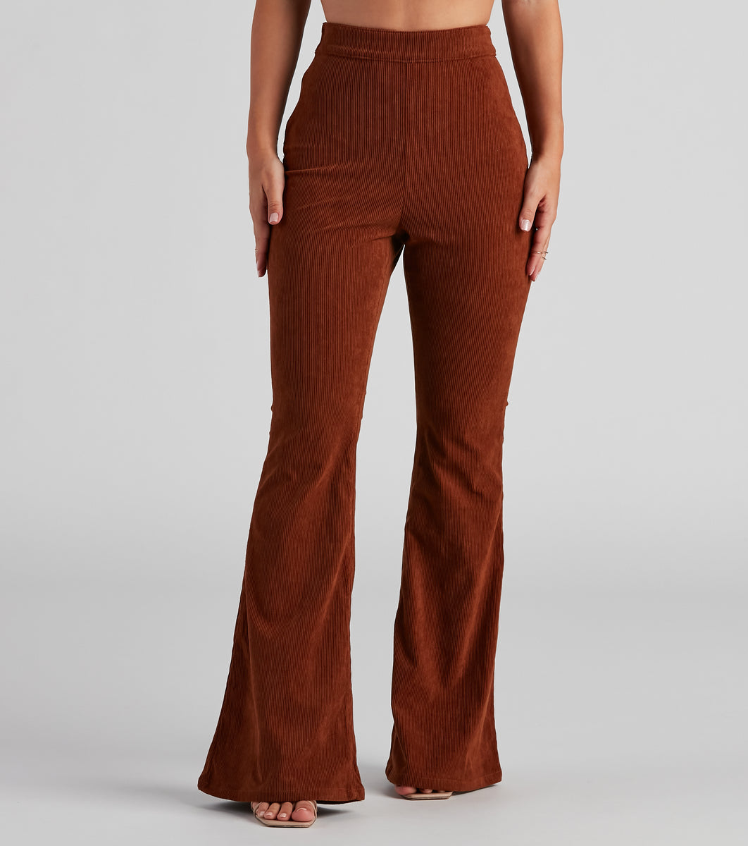 Break The Record Corduroy Flare Pants Windsor