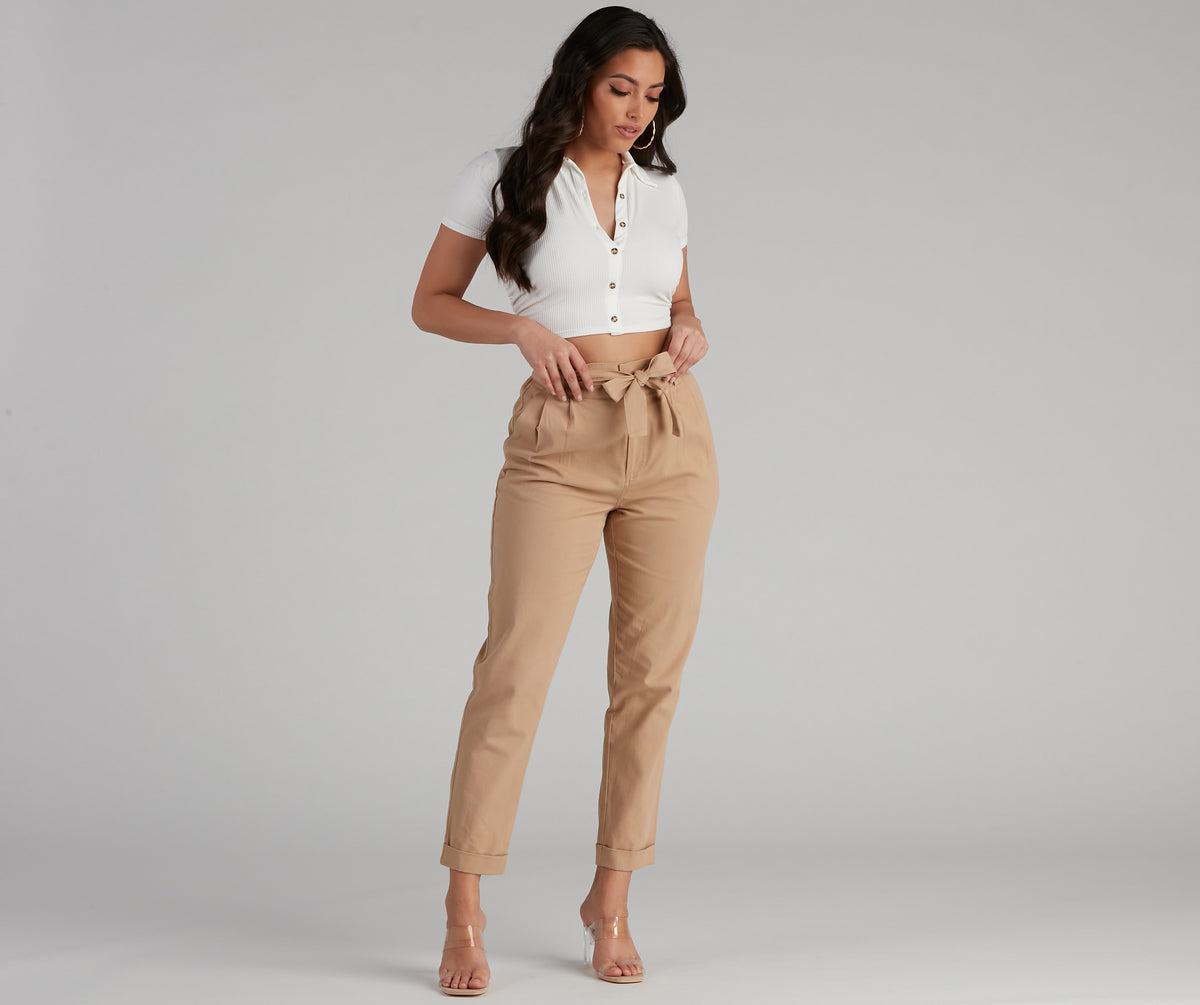 【新品未使用】AMERI /VALLEY HIGH WAIST PANTS Ameri（アメリ）の「VALLEY HIGH WAIST PANTS（その他パンツ