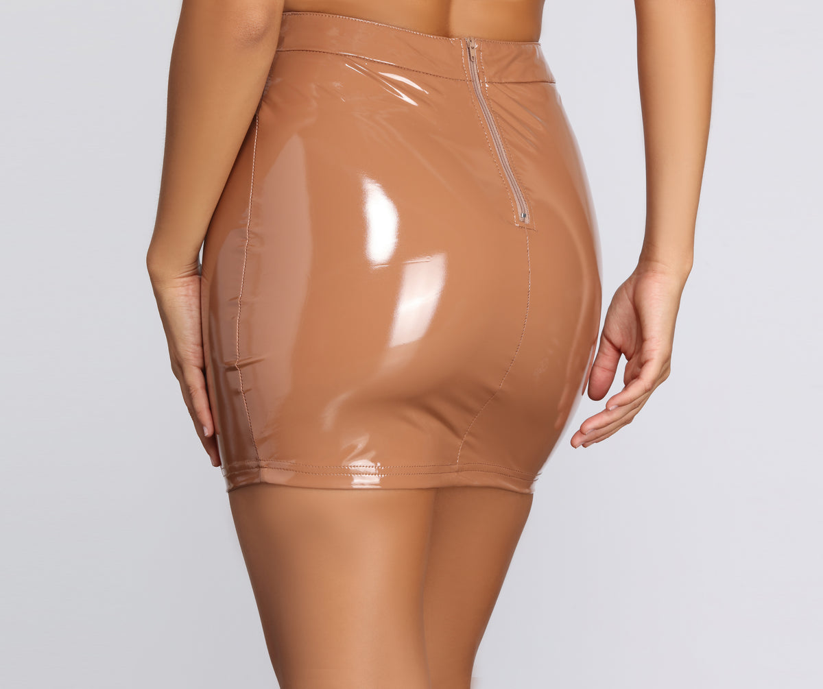 The Milan Leather Mini Skirt main image 1