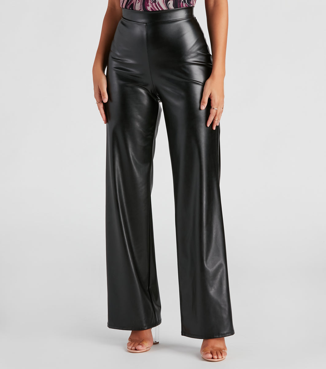 パンツ theredthread S butterfly leather pants THEREDTHREAD】S butterfly leather pants