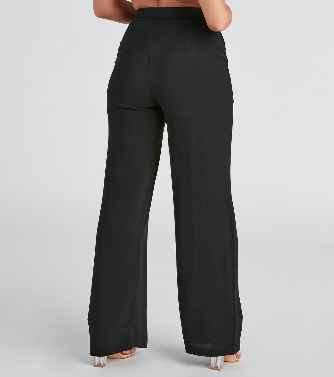 The Right Path Wide-Leg Trouser Pants | Windsor