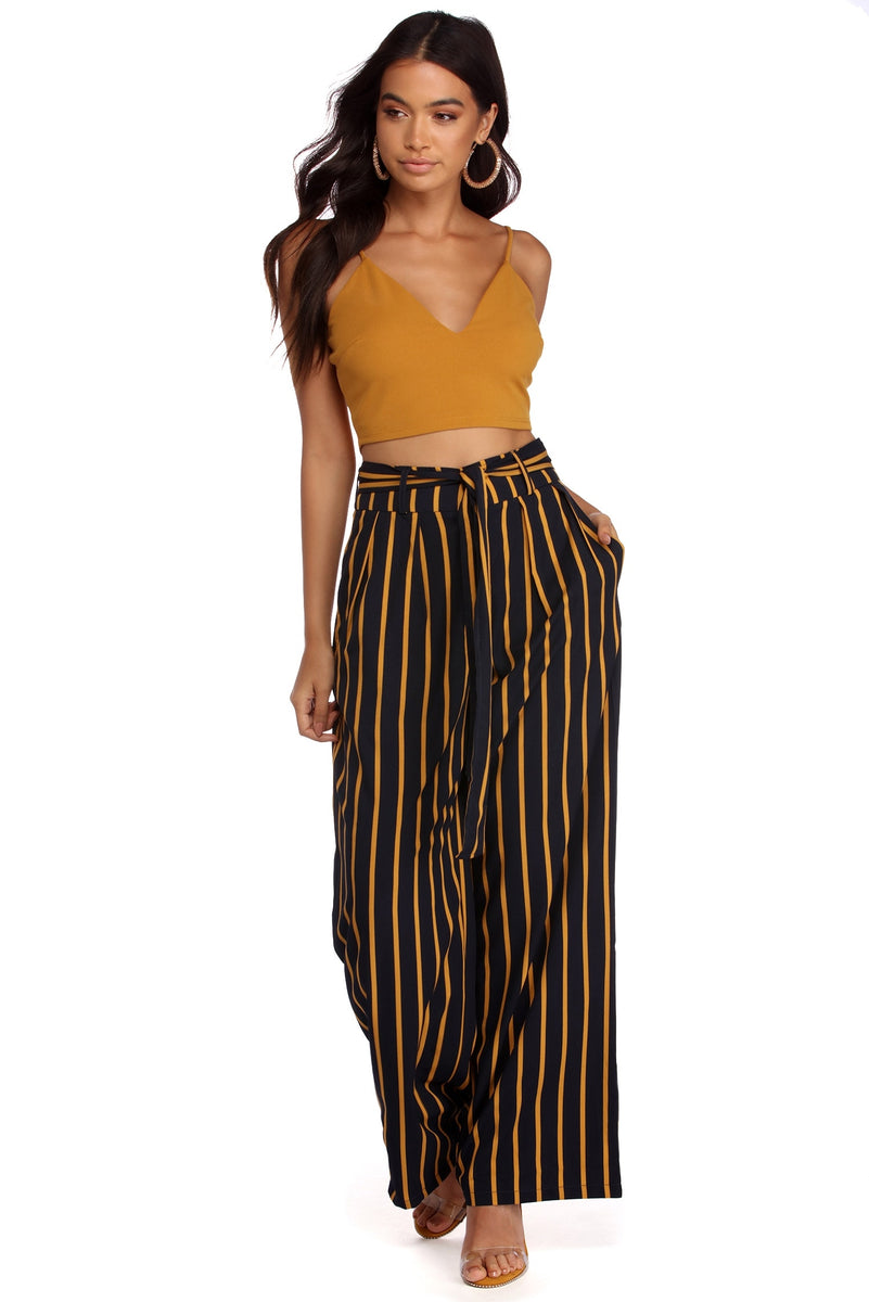 Step Out In Stripes Wide Leg Pants | Windsor