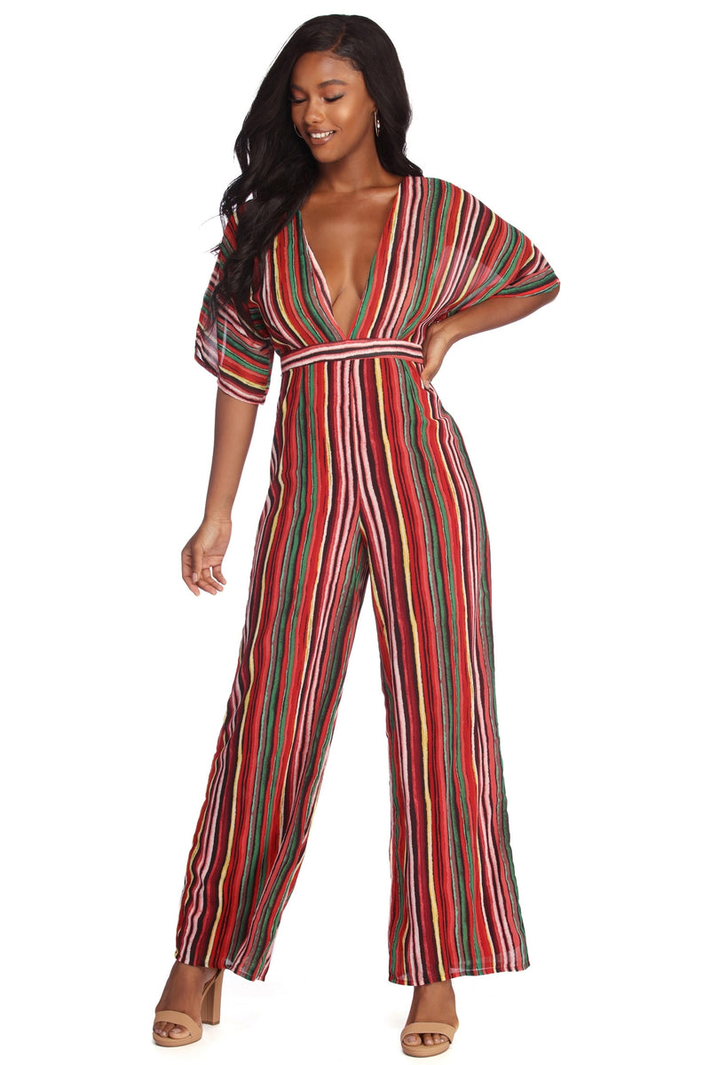 Diving Into Stripes Jumpsuit | Windsor