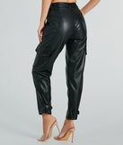 Hide And Sleek Faux Leather Cargo Joggers