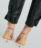 Hide And Sleek Faux Leather Cargo Joggers
