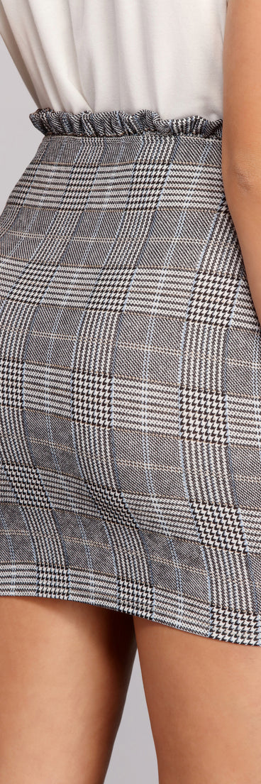 Checkmate Glen Plaid Mini Skirt for 2022 festival outfits, festival dress, outfits for raves, concert outfits, and/or club outfits