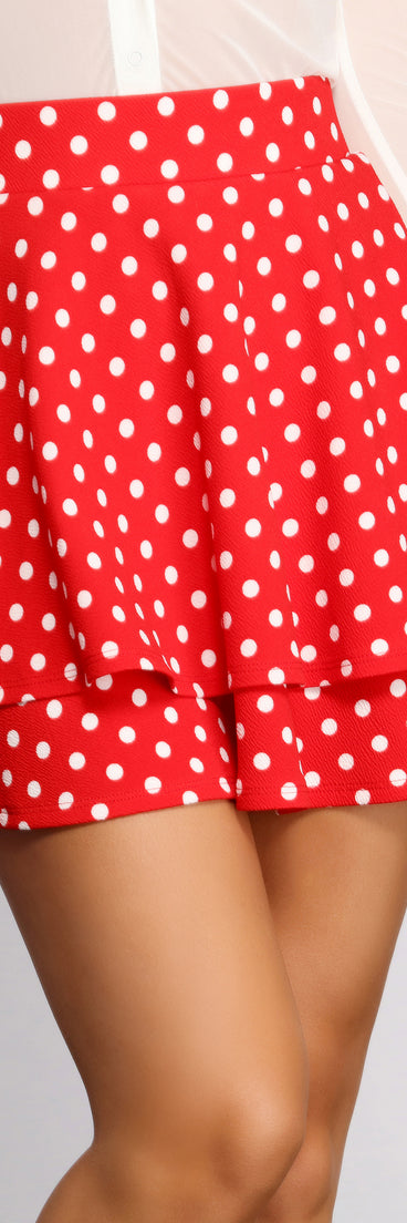 Miss Retro Mouse Polka Dot Skater Skirt for Women's Mouse Costume