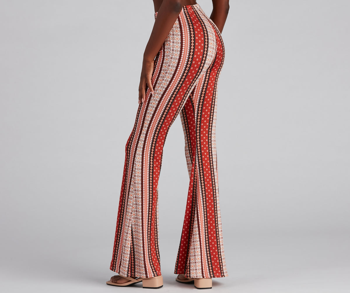 パンツ thoughtwefriends Raymond flared pants Wholesale Women Solid Color Ruffle High Waist Wide Leg Pants