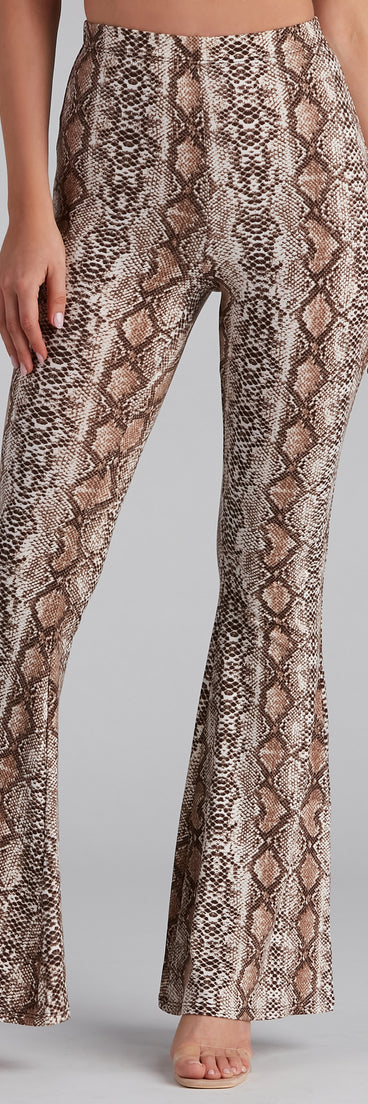 Snake Vibes Flare Pant is a trendy pick to create 2023 festival outfits, festival dresses, outfits for concerts or raves, and complete your best party outfits!