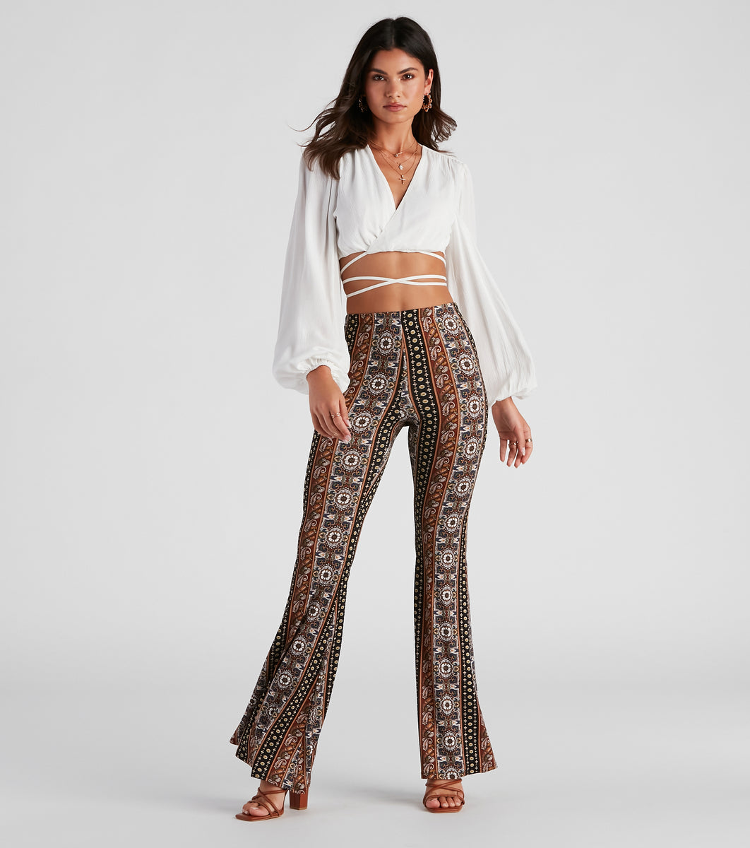 Mosaic flare pants sales