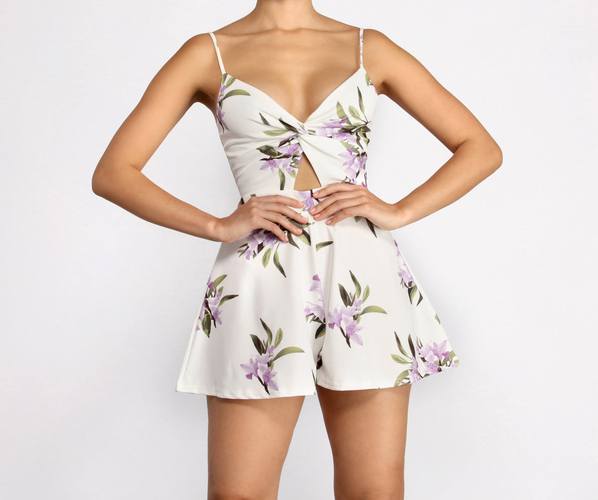 Spring Fling Striped Romper main image 0