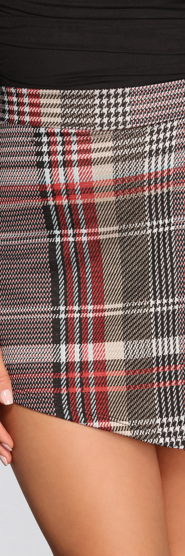 Plaid Mini Skort
