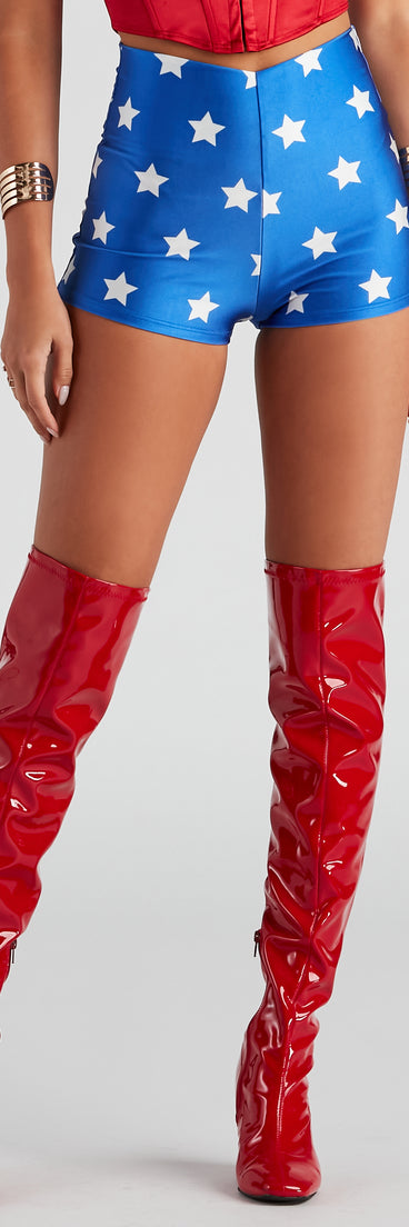 Warrior Woman Star Print Shorts