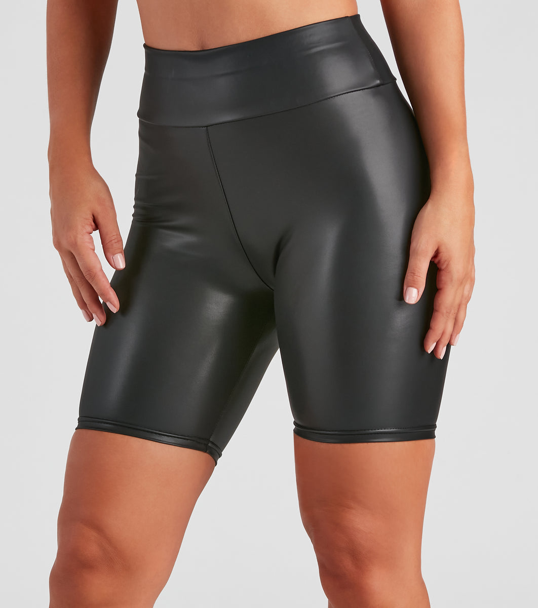 Faux Leather Bike Shorts – Fancies Be