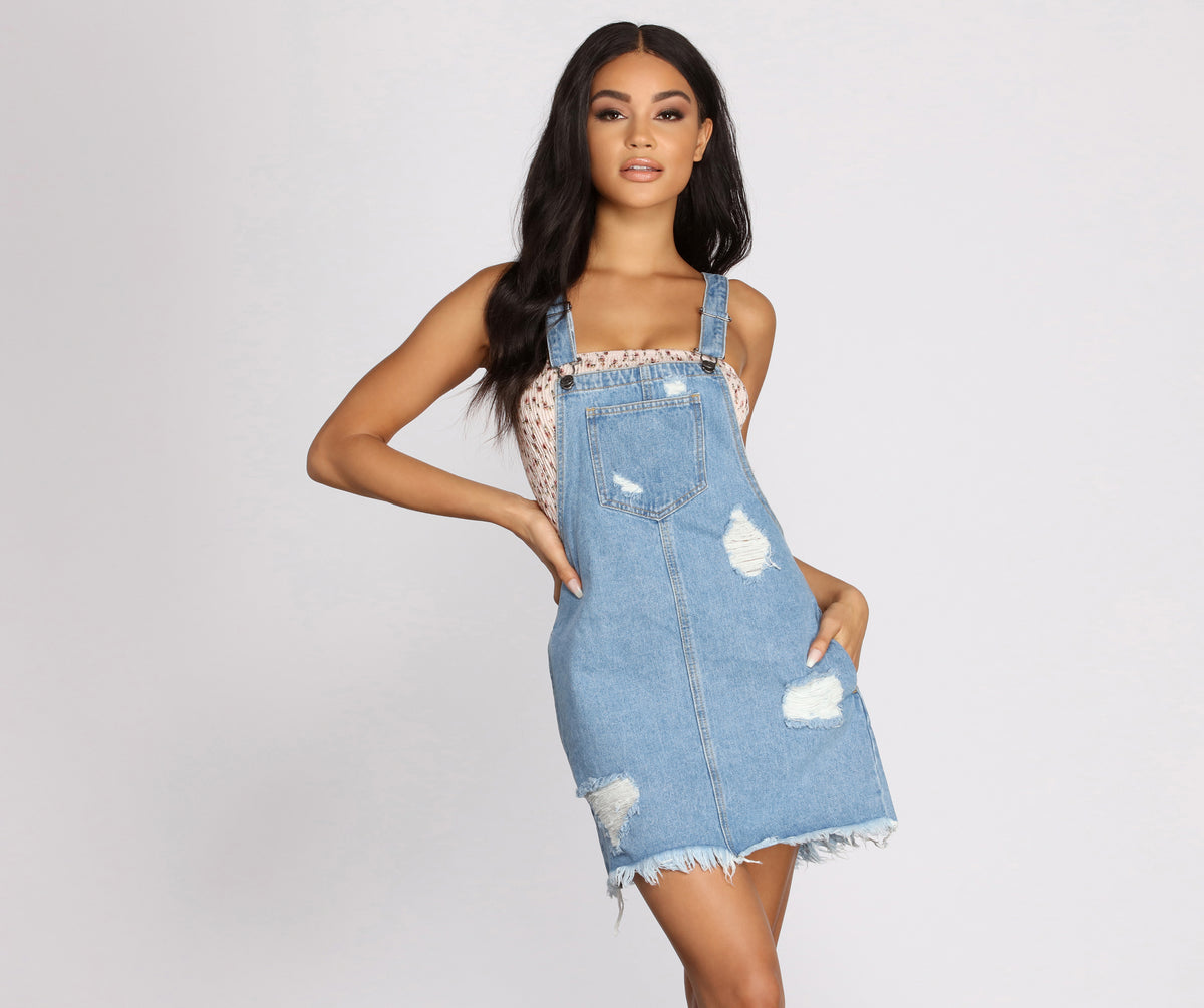 andmary ♡ Nicola ribbon denim allinone Andmary Nicola Ribbon Denim All-in-one