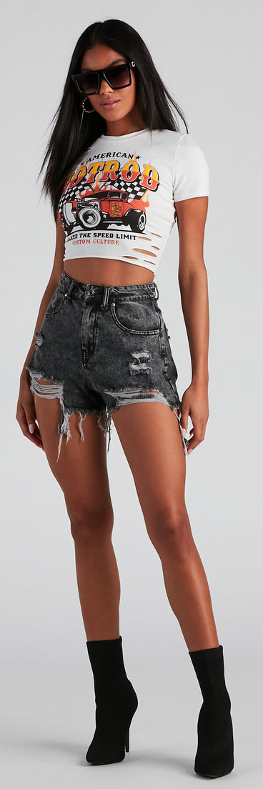 High Waist Acid Wash Shorts provides a stylish start to creating your best summer outfits of the season with on-trend details for 2023!