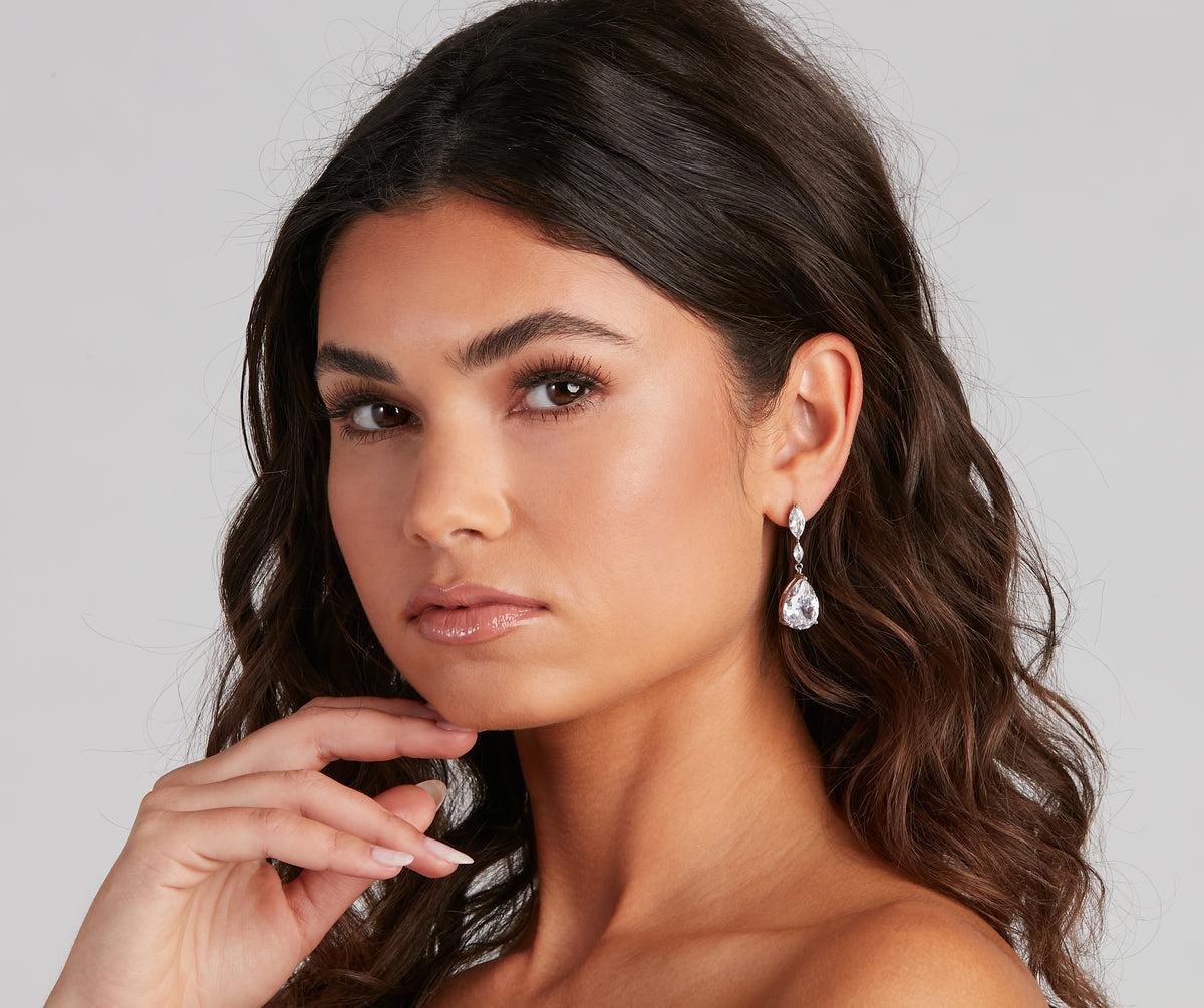 Elegant Shine Teardrop Earrings | Windsor