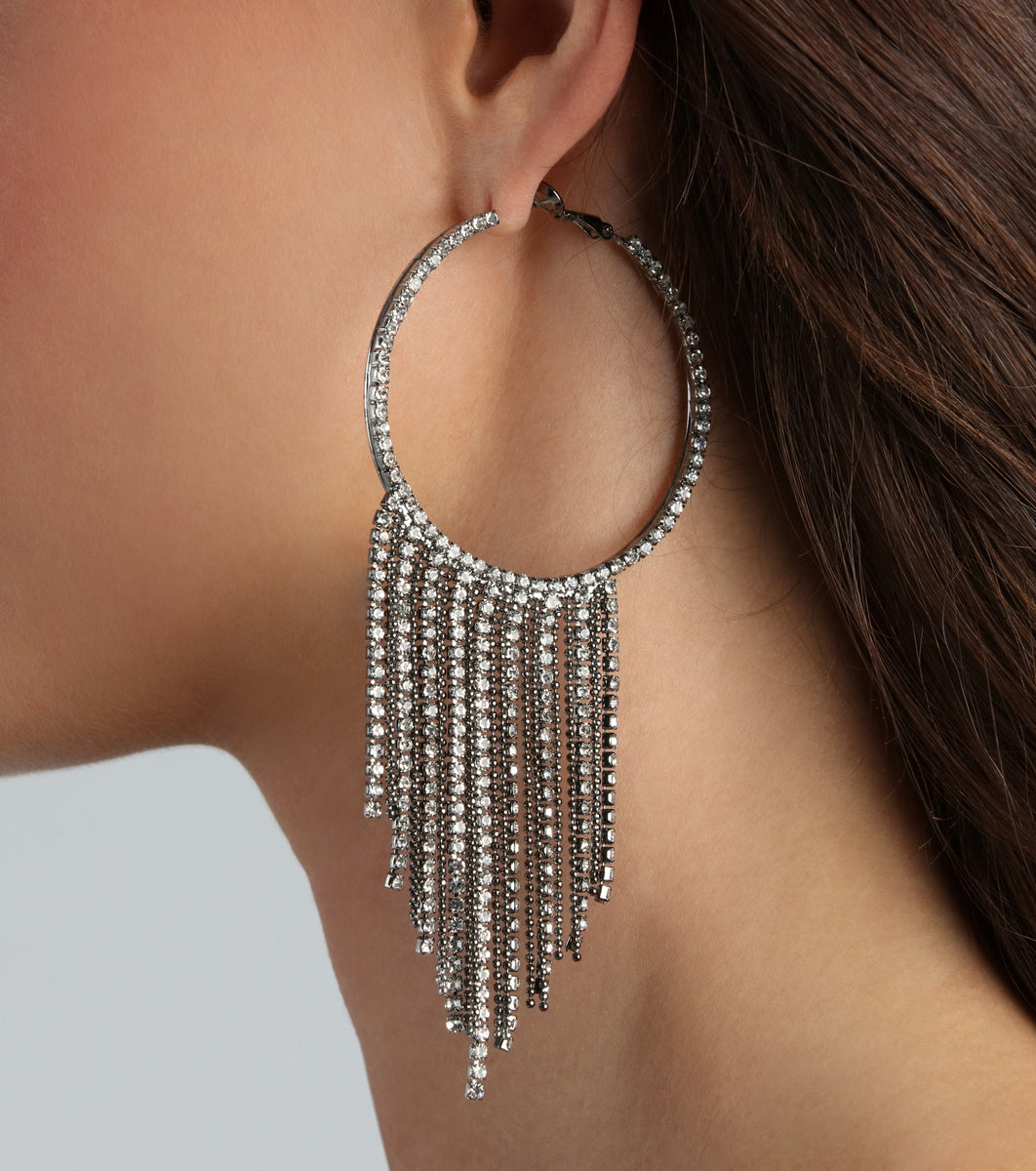 Fiercely Fringed Hoop Fringe Earrings & Windsor